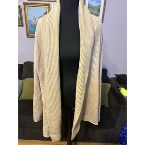 VINCE Cashmere Wool Blend Open Cardigan Sweater Shawl Camel Cozy minimalist XL